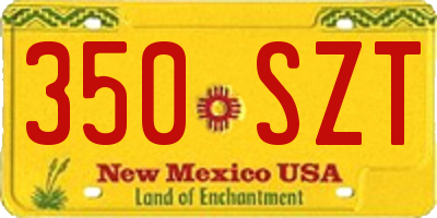 NM license plate 350SZT