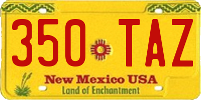 NM license plate 350TAZ