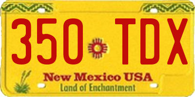 NM license plate 350TDX