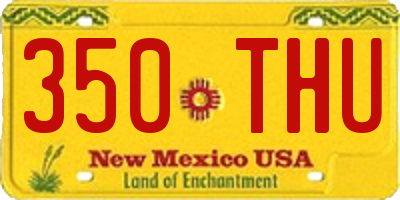 NM license plate 350THU