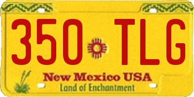 NM license plate 350TLG