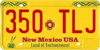 NM license plate 350TLJ
