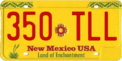 NM license plate 350TLL