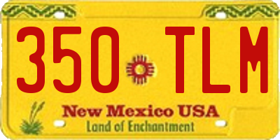 NM license plate 350TLM