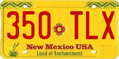 NM license plate 350TLX