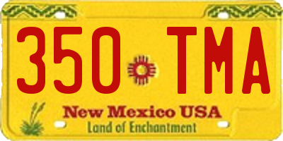 NM license plate 350TMA
