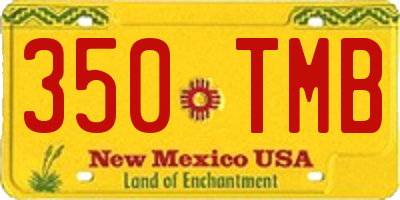 NM license plate 350TMB