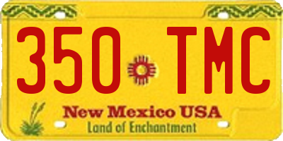 NM license plate 350TMC