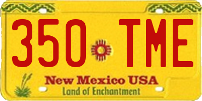 NM license plate 350TME