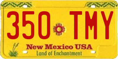 NM license plate 350TMY