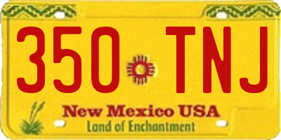 NM license plate 350TNJ