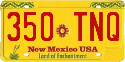 NM license plate 350TNQ
