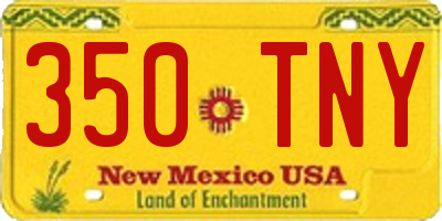 NM license plate 350TNY