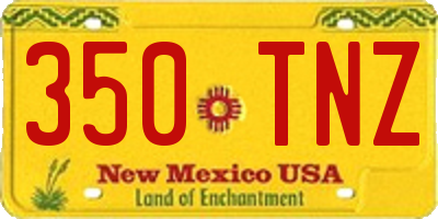 NM license plate 350TNZ