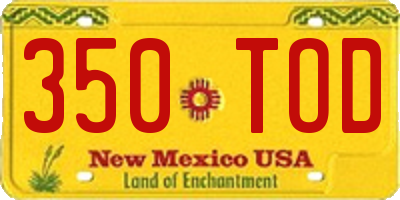 NM license plate 350TOD