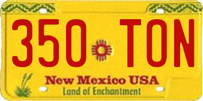NM license plate 350TON