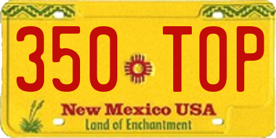 NM license plate 350TOP