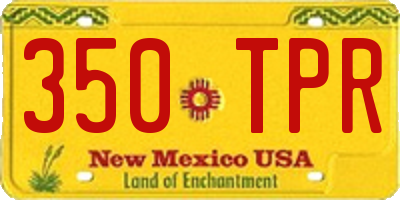 NM license plate 350TPR