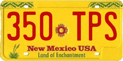 NM license plate 350TPS