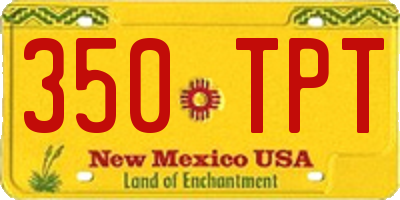 NM license plate 350TPT