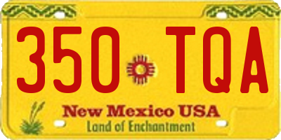 NM license plate 350TQA