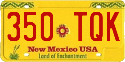 NM license plate 350TQK