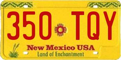 NM license plate 350TQY