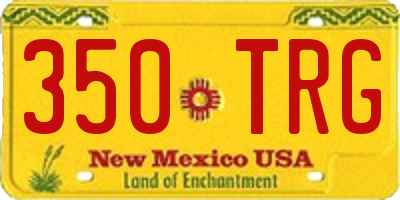NM license plate 350TRG