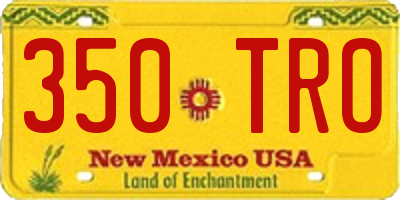 NM license plate 350TRO