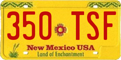 NM license plate 350TSF