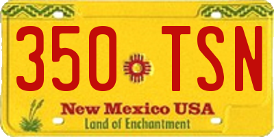 NM license plate 350TSN