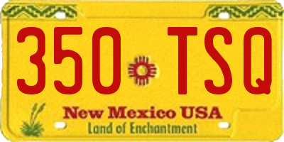 NM license plate 350TSQ