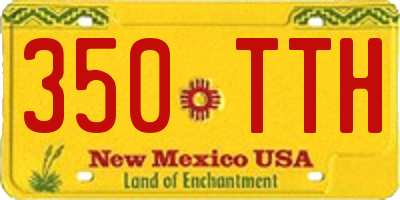 NM license plate 350TTH