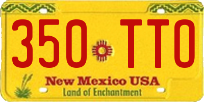NM license plate 350TTO