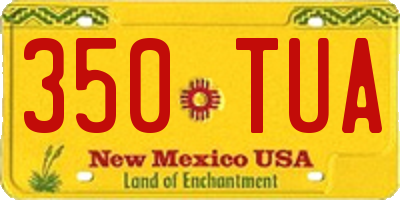 NM license plate 350TUA