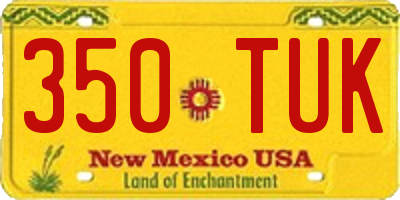 NM license plate 350TUK