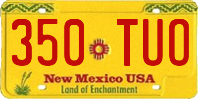 NM license plate 350TUO