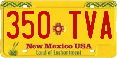NM license plate 350TVA