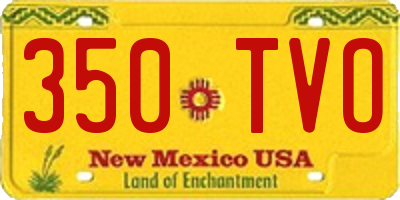 NM license plate 350TVO