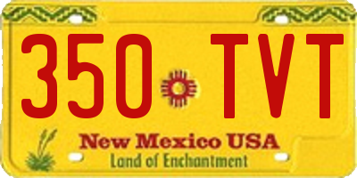 NM license plate 350TVT
