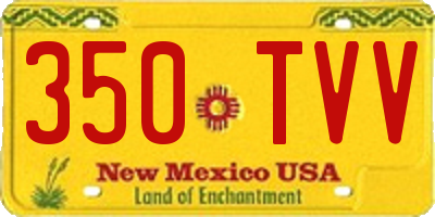 NM license plate 350TVV