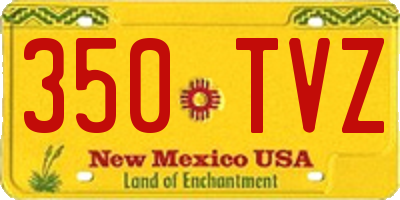 NM license plate 350TVZ