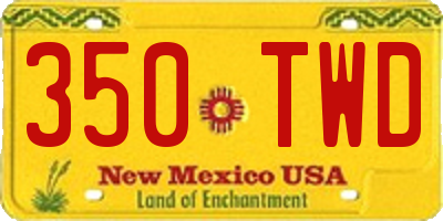 NM license plate 350TWD