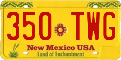 NM license plate 350TWG