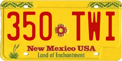 NM license plate 350TWI