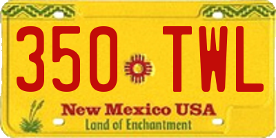 NM license plate 350TWL