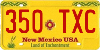 NM license plate 350TXC