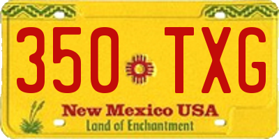 NM license plate 350TXG
