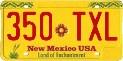 NM license plate 350TXL