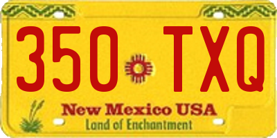 NM license plate 350TXQ